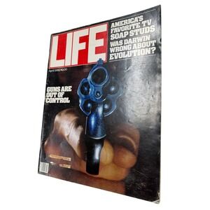 Vintage LIFE Magazine April 1982 Guns Are Out Of Control Darwin Soap Studs